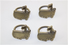 Augusta National Brass Members Napkin Holders Set of 4 - Rare