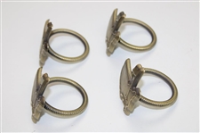 Augusta National Brass Members Napkin Holders Set of 4 - Rare