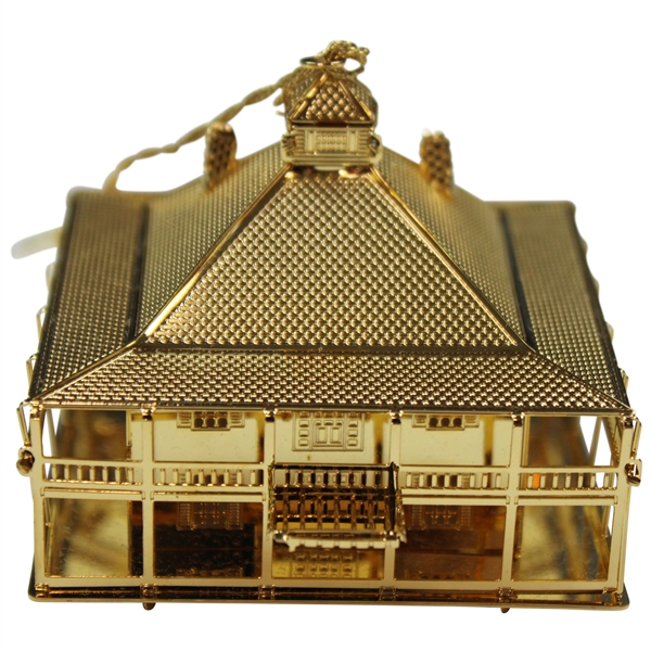 Augusta National Golf Club Gold Tone Clubhouse Ornament In Box