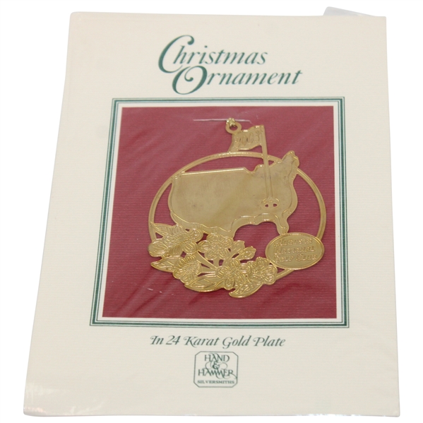 2003 Augusta National Golf Club 24 Karat Gold Plated Christmas Ornament in Original Package