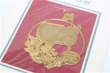 2003 Augusta National Golf Club 24 Karat Gold Plated Christmas Ornament in Original Package