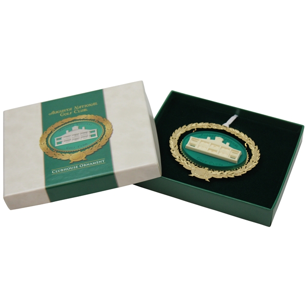 Augusta National Golf Club 24 Karat Gold Finish Clubhouse Christmas Ornament w/Box