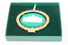 Augusta National Golf Club 24 Karat Gold Finish Clubhouse Christmas Ornament w/Box