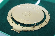 Augusta National Golf Club 24 Karat Gold Finish Clubhouse Christmas Ornament w/Box