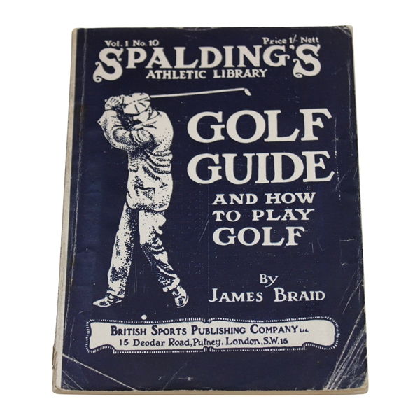 1922 Spaldings Athletic Library Vol. 1 No. 10 Book by James Braid 