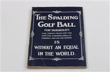 1922 'Spaldings Athletic Library' Vol. 1 No. 10 Book by James Braid 