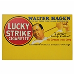 c.1920s Walter Hagen Lucky Strike Cigarette Cardboard Sign Advertisement