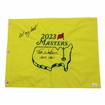 Tom Watson Signed 2023 Masters Flag w/Years Won & 'All My Best' JSA #CB9604