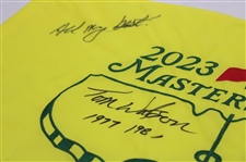 Tom Watson Signed 2023 Masters Flag w/Years Won & 'All My Best' JSA #CB9604