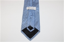 Augusta National Logo Light Blue, Navy & White Striped Tie