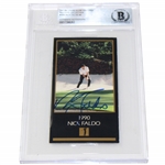 Nick Faldo Signed Masters Collection '1990' GSV Golf Card - 1998 BAS Authentic AUTO