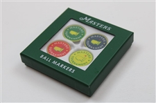 Masters Tournament 4 Pack of Ball Markers, Divot Tool Set & Copper Ball Marker
