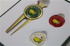 Masters Tournament 4 Pack of Ball Markers, Divot Tool Set & Copper Ball Marker