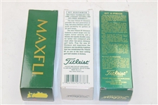Three (3) Sleeves of 2001 Masters Titleist, Undated & Maxfli Logo Golf Balls