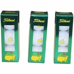 Three (3) Sleeves of 2004 Masters Logo Titleist Golf Balls