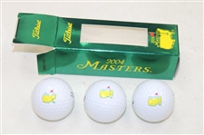 Three (3) Sleeves of 2004 Masters Logo Titleist Golf Balls