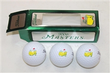 Three (3) Sleeves of 2006 & 2009 Masters Logo Titleist Golf Balls In 16th Hole Box