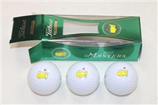 2012 Masters Logo Titleist Pro V1 Dozen Golf Ball Box w/Two (2) Sleeves Each for 2010 & 2012