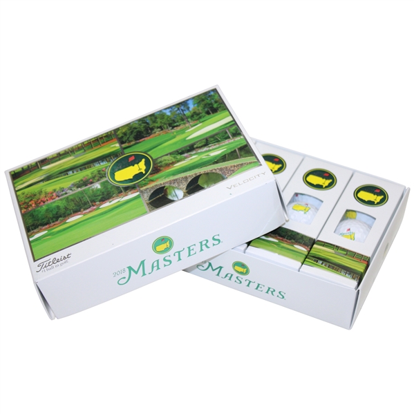 2018 Masters Logo Velocity Golf Balls - Complete Dozen