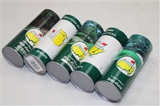 Five (5) Tubes of Masters Logo Strata & Top-Flite Golf Balls - 2000 & 2001