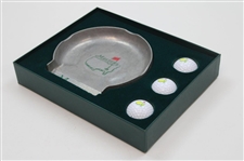 Masters Pewter Cup in Box With Three (3) Masters Logo Golf Balls