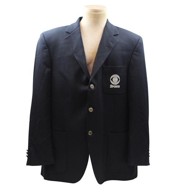 Bobby Clampetts Personal Worn CBS Sports Masters Analyst Navy Blue Arnold Brandt Blazer Jacket 