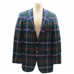 Bobby Clampetts Personal Worn 1982 Southern Open Champion Green, Red & White Tartan Blazer Jacket