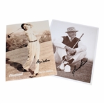 Sam Snead Signed Photo Holding A Golf Club & Byron Nelson Cleveland Golf Photo JSA ALOA