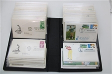 100 First Day Covers w/Some Signed by Charles Coody, Zach Johnson, Nancy Lopez & Others