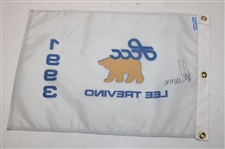 Lee Trevino Signed Larain County Community College Charity Golden Bear Flag JSA ALOA