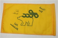 Phil Mickelson Signed Larain County Community College Charity Golden Bear Flag JSA ALOA