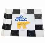 Tom Weiskopf Signed Larain County Community College Charity Golden Bear Flag JSA ALOA