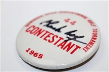 Charles Coody Signed 1965 Hawaiian Open Invitational Tournament Contestant Badge #44 JSA ALOA