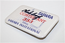 Charles Coody Signed Sahara Invitational Contestant Badge #333 JSA ALOA