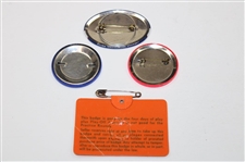 Charles Coody Signed 1971 Masters SERIES Badge #17599 w/Three (3) Coody Contestant Badges JSA ALOA