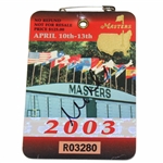 Mike Weir Signed 2003 Masters Tournament SERIES Badge #R03280 JSA ALOA