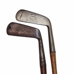 Tom Stewart Putting Cleek & Circa 1898 J. & A. Dickson Offset Blade Putter w/Shaft Stamp