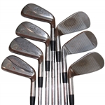 Bernhard Langers Personal Match Used BL Ben Hogan Signature Apex Forged Iron Set (3-9) 