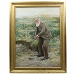 Original Old Tom Morris Oil on Canvas 1995 Painting by Artist Chateauvert