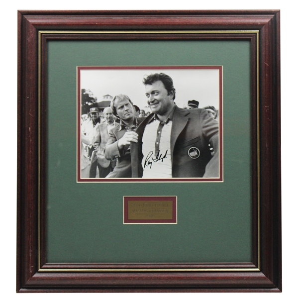 Ray Floyd Signed Green Jacket Presentation Photo with Nameplate - Framed JSA ALOA