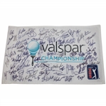 Tiger Woods & Field Signed Valspar Championship Flag JSA ALOA