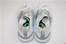 John Daly Signed Match Used White Puma Golf Shoes  - Daly Collection