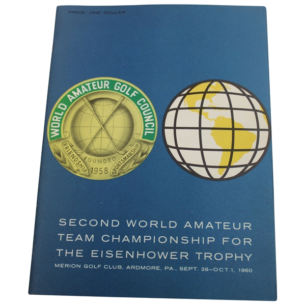 1960 World Amateur Team Championship Eisenhower Trophy Program - Jack Nicklaus Amateur Winner