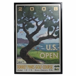 2008 US Open at Torrey Pines Promotional Poster Signed by Artist Lee Wybranski