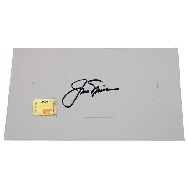 Jack Nicklaus Signed Card with Personal Golden Bear Hologram #01520