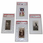 PSA Bobby Jones Collector Issues Set of Four (4) Golf Cards from 1927-1930