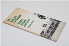 1959-1960 'The Masters Tournament' Augusta National Golf Club Booklet by Bobby Jones 