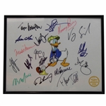 PGA Tour Stars Multi-Signed Donald Duck Serigraph - Framed JSA ALOA