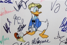 PGA Tour Stars Multi-Signed Donald Duck Serigraph - Framed JSA ALOA