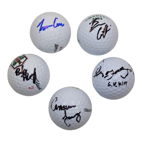 Young, Thornberry, Cone, Kim & Griffin Signed Golf Balls JSA ALOA